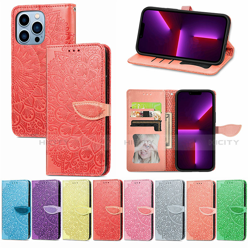 Custodia Portafoglio In Pelle Fantasia Modello Cover con Supporto H13 per Apple iPhone 13 Pro