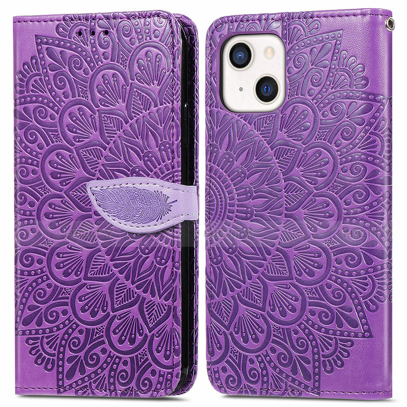 Custodia Portafoglio In Pelle Fantasia Modello Cover con Supporto H13 per Apple iPhone 14 Plus