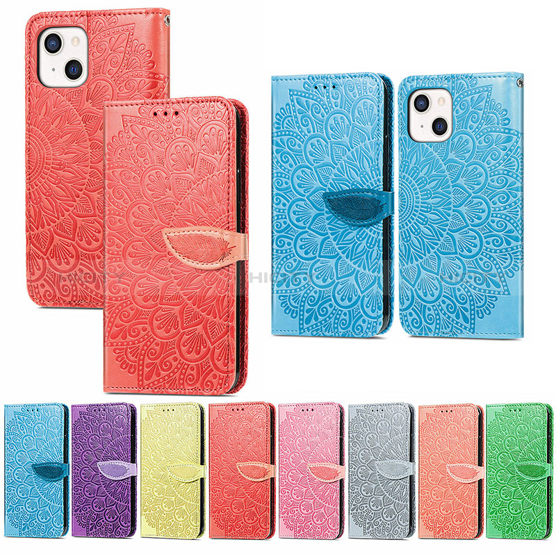 Custodia Portafoglio In Pelle Fantasia Modello Cover con Supporto H13 per Apple iPhone 15