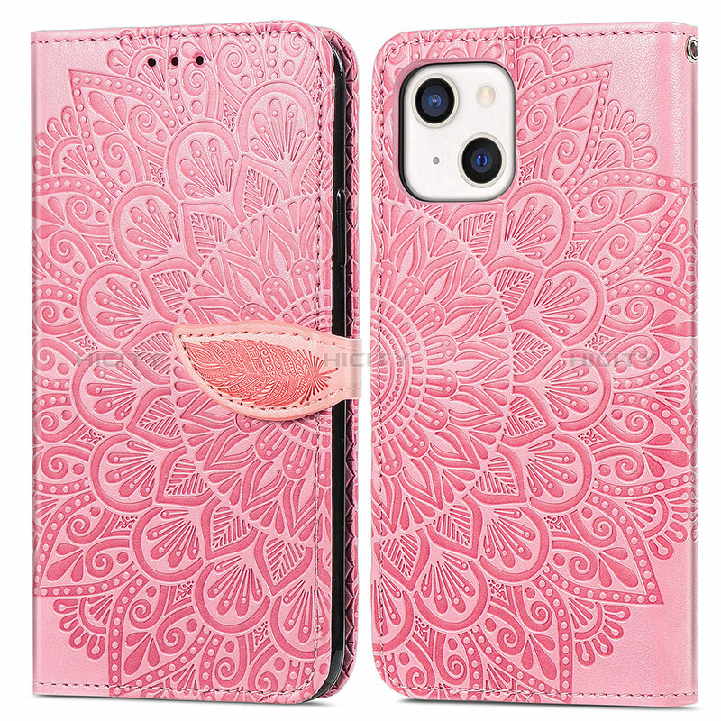 Custodia Portafoglio In Pelle Fantasia Modello Cover con Supporto H13 per Apple iPhone 15