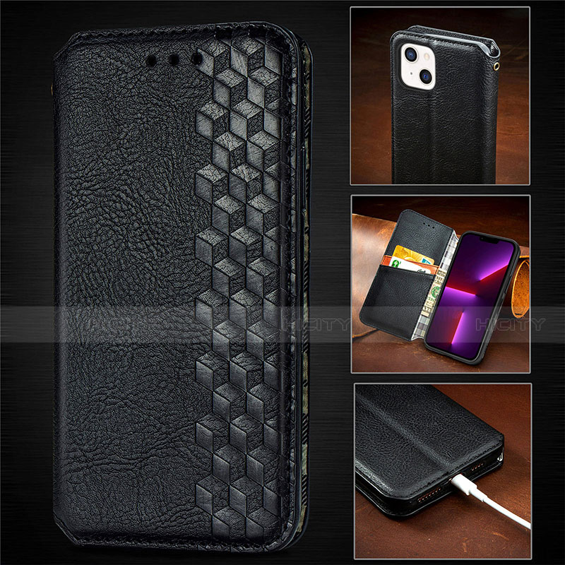 Custodia Portafoglio In Pelle Fantasia Modello Cover con Supporto H14 per Apple iPhone 13 Mini