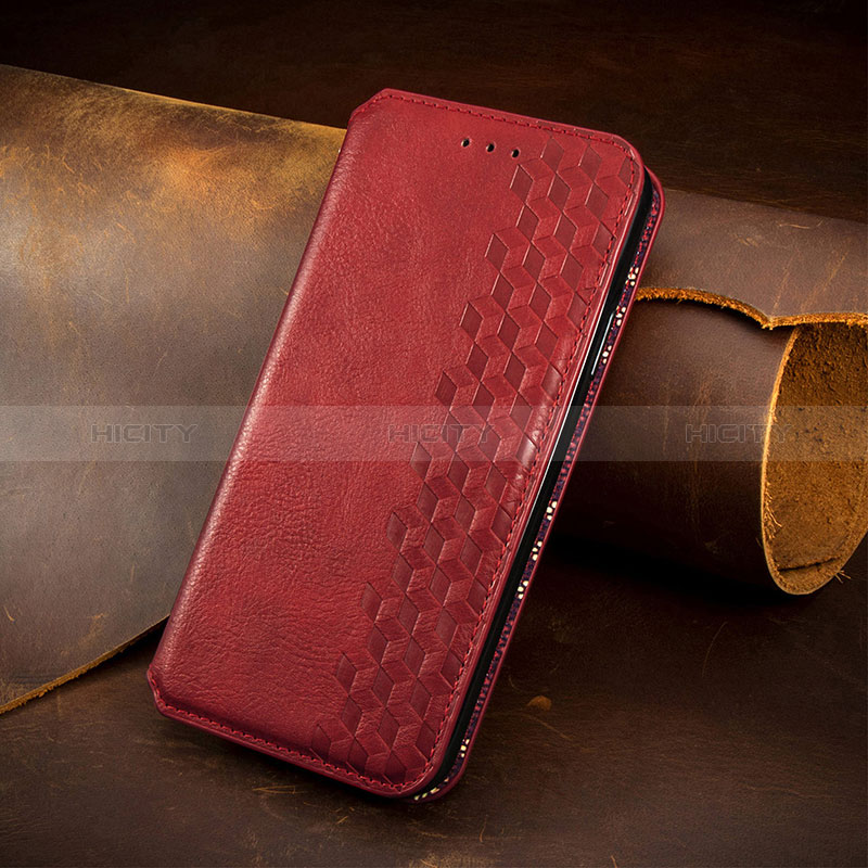 Custodia Portafoglio In Pelle Fantasia Modello Cover con Supporto H14 per Apple iPhone 15 Plus Rosso