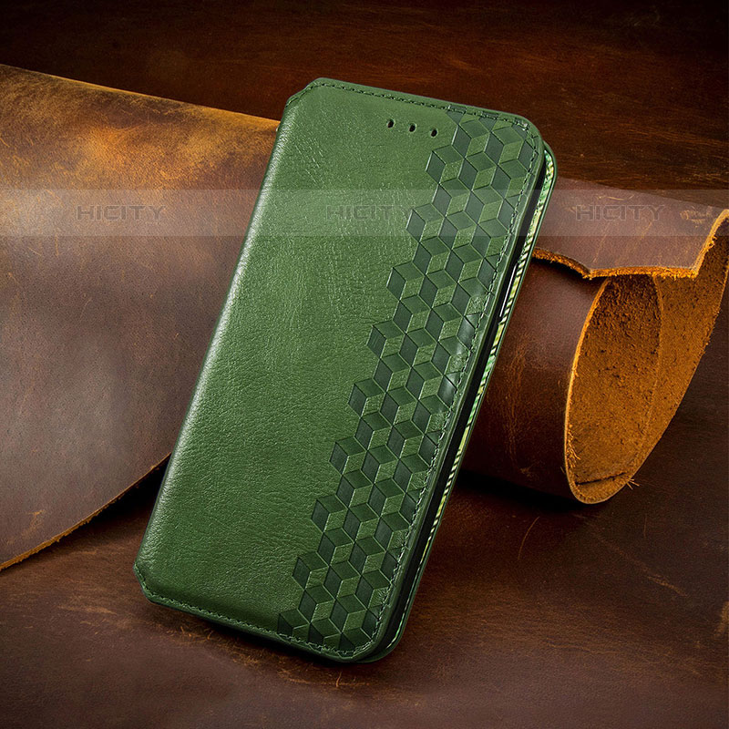 Custodia Portafoglio In Pelle Fantasia Modello Cover con Supporto H14 per Apple iPhone 16 Pro Max Verde