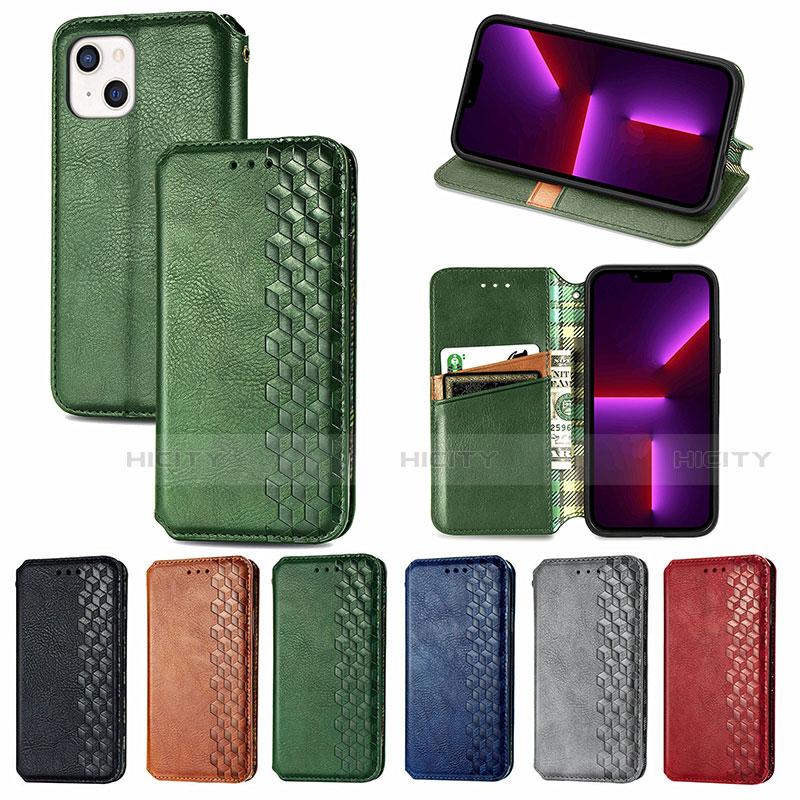 Custodia Portafoglio In Pelle Fantasia Modello Cover con Supporto H15 per Apple iPhone 13