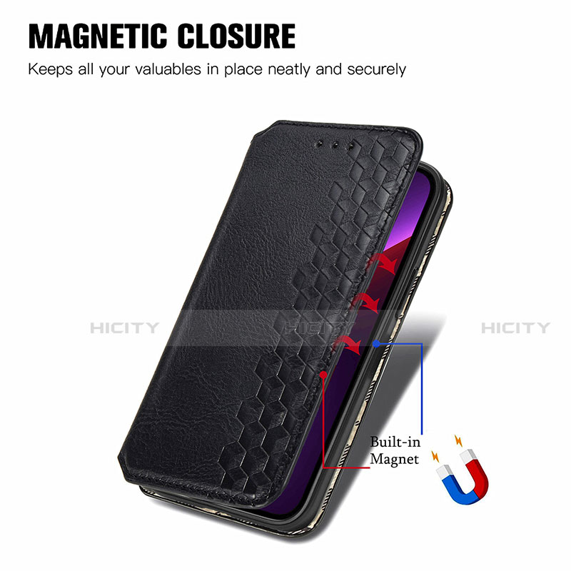 Custodia Portafoglio In Pelle Fantasia Modello Cover con Supporto H15 per Apple iPhone 13 Pro