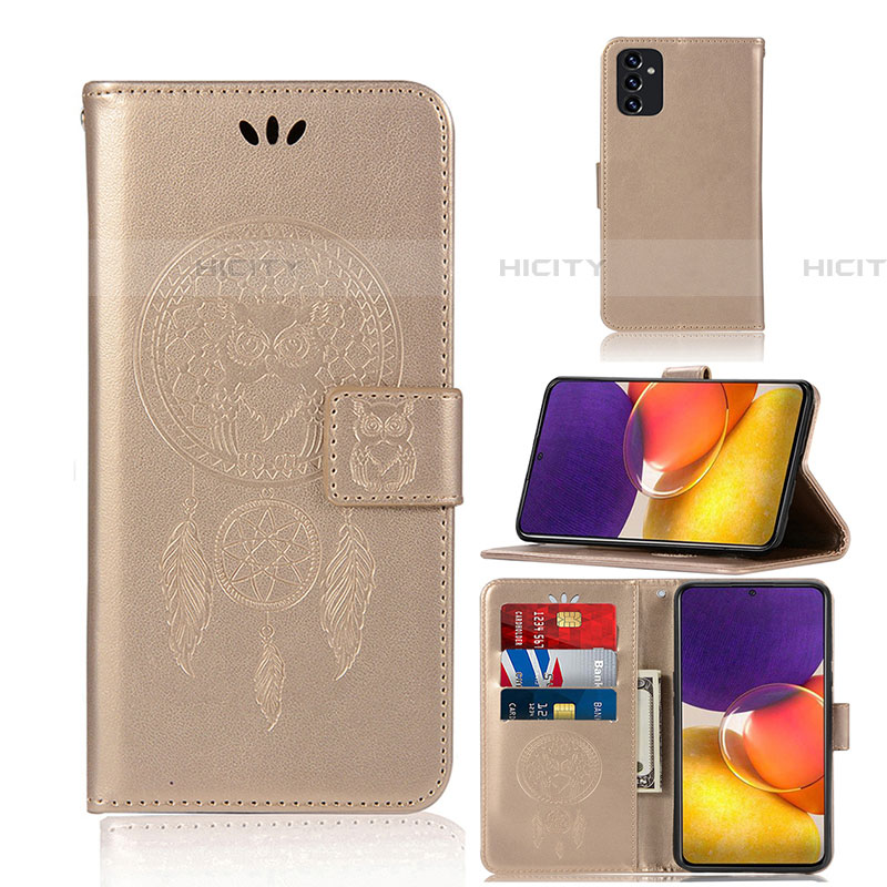 Custodia Portafoglio In Pelle Fantasia Modello Cover con Supporto JX1 per Samsung Galaxy A05s Oro