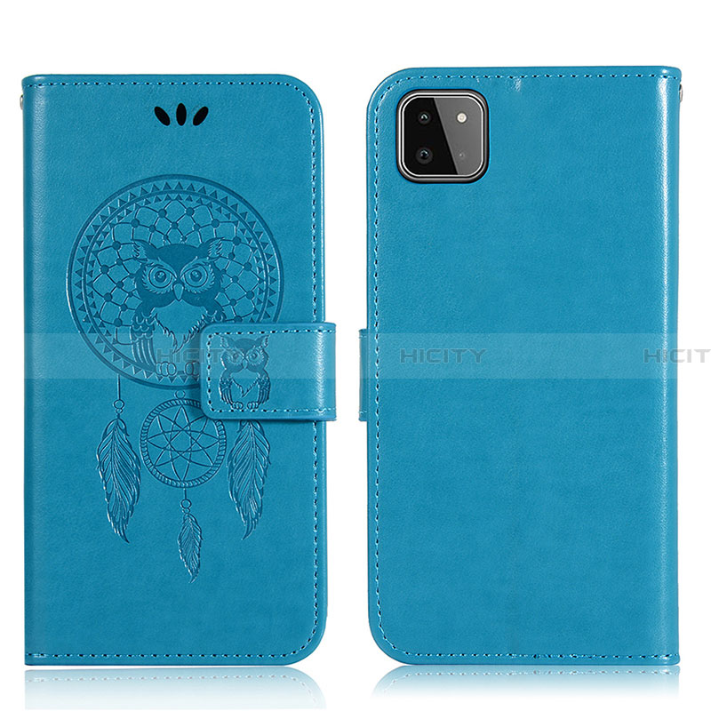 Custodia Portafoglio In Pelle Fantasia Modello Cover con Supporto JX1 per Samsung Galaxy A22 5G Blu