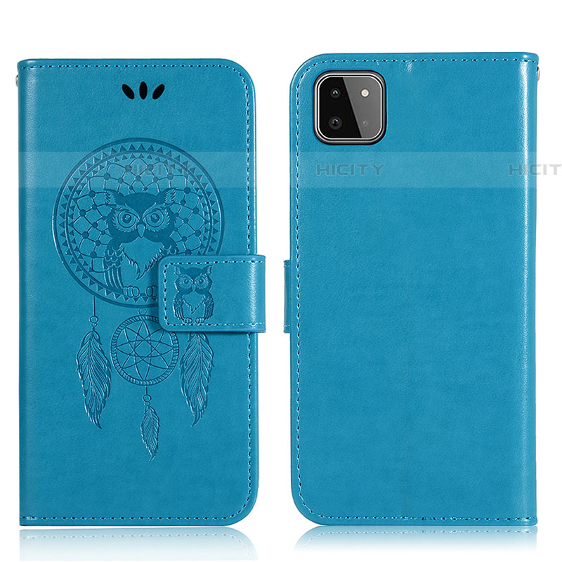 Custodia Portafoglio In Pelle Fantasia Modello Cover con Supporto JX1 per Samsung Galaxy F42 5G Blu