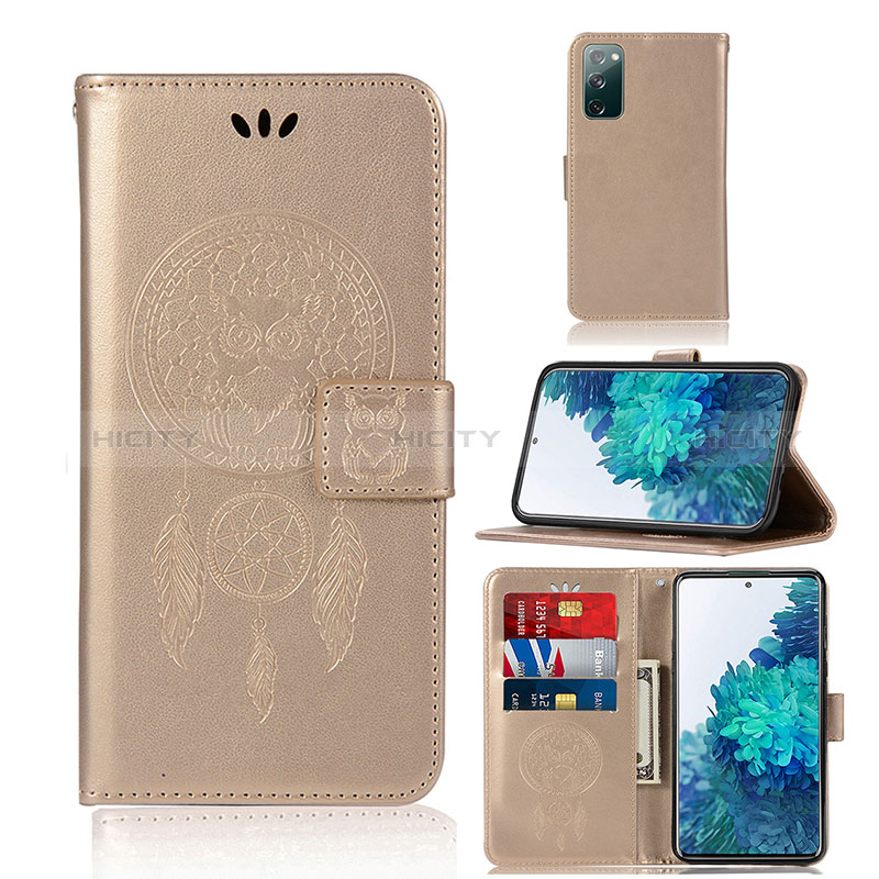 Custodia Portafoglio In Pelle Fantasia Modello Cover con Supporto JX1 per Samsung Galaxy S20 FE 4G Oro