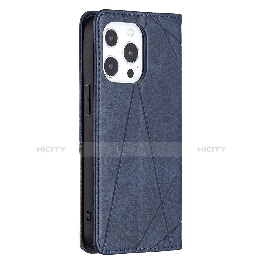 Custodia Portafoglio In Pelle Fantasia Modello Cover con Supporto L04 per Apple iPhone 13 Pro Blu