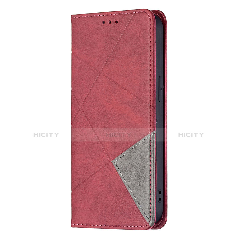 Custodia Portafoglio In Pelle Fantasia Modello Cover con Supporto L04 per Apple iPhone 13 Rosso