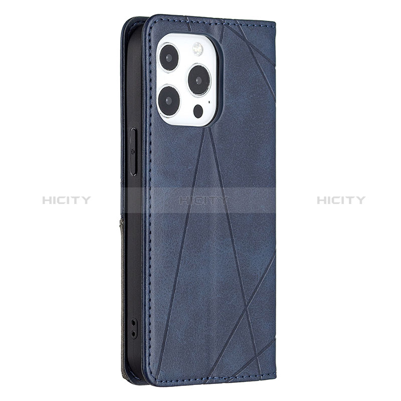 Custodia Portafoglio In Pelle Fantasia Modello Cover con Supporto L04 per Apple iPhone 14 Pro Blu