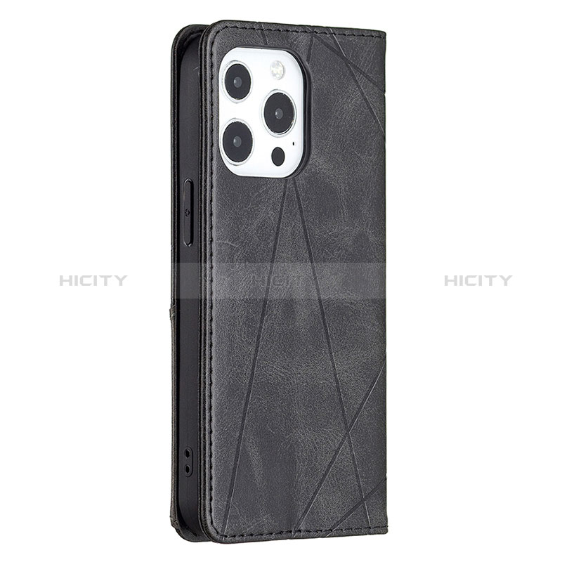 Custodia Portafoglio In Pelle Fantasia Modello Cover con Supporto L04 per Apple iPhone 14 Pro Nero