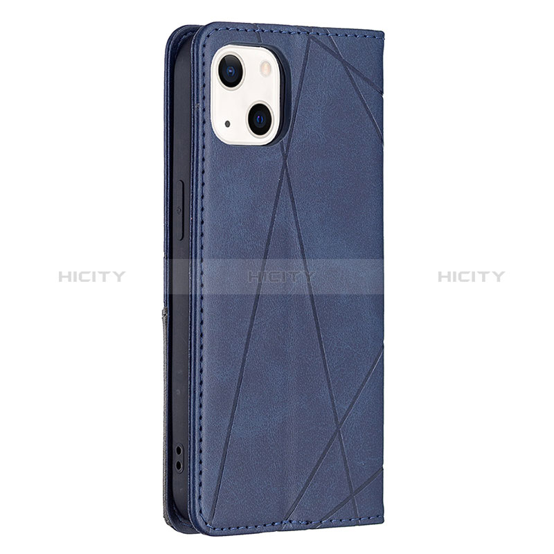 Custodia Portafoglio In Pelle Fantasia Modello Cover con Supporto L04 per Apple iPhone 15 Blu