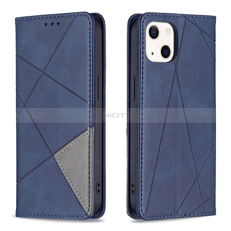 Custodia Portafoglio In Pelle Fantasia Modello Cover con Supporto L04 per Apple iPhone 15 Plus Blu