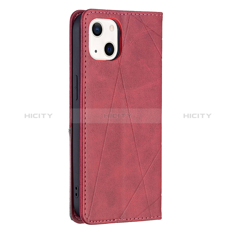 Custodia Portafoglio In Pelle Fantasia Modello Cover con Supporto L04 per Apple iPhone 15 Plus Rosso