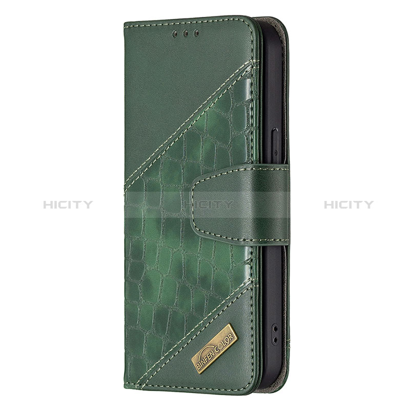 Custodia Portafoglio In Pelle Fantasia Modello Cover con Supporto L05 per Apple iPhone 14 Pro Max Verde