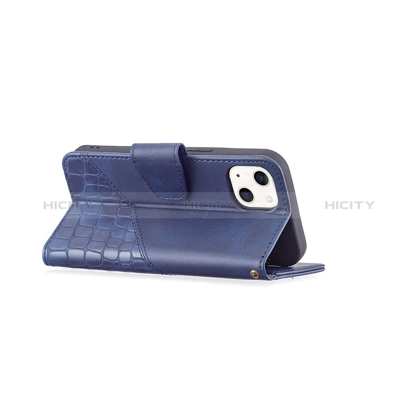 Custodia Portafoglio In Pelle Fantasia Modello Cover con Supporto L05 per Apple iPhone 15 Blu