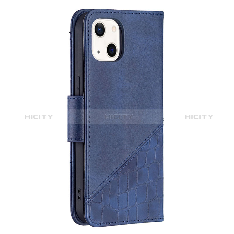 Custodia Portafoglio In Pelle Fantasia Modello Cover con Supporto L05 per Apple iPhone 15 Blu