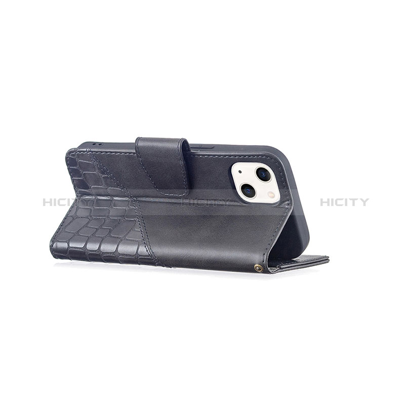 Custodia Portafoglio In Pelle Fantasia Modello Cover con Supporto L05 per Apple iPhone 15 Nero