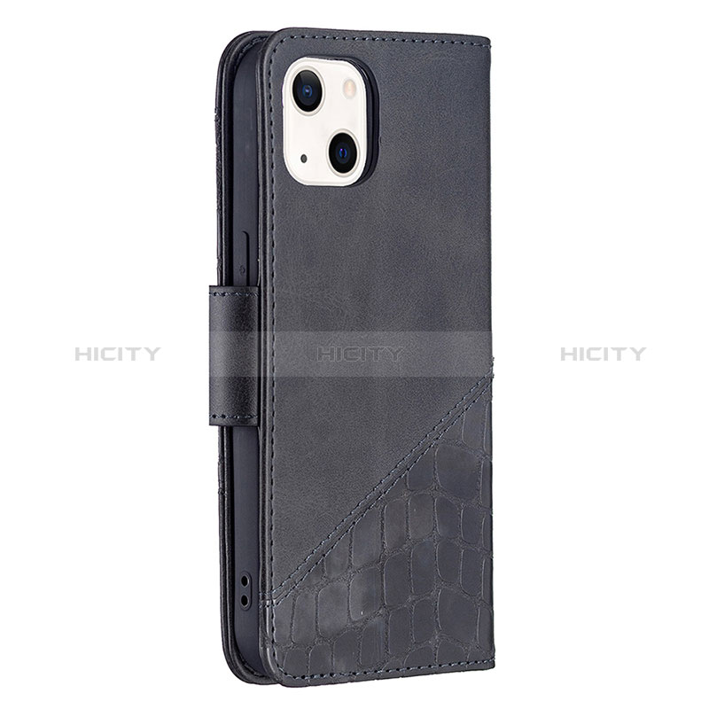 Custodia Portafoglio In Pelle Fantasia Modello Cover con Supporto L05 per Apple iPhone 15 Nero