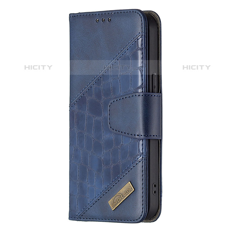 Custodia Portafoglio In Pelle Fantasia Modello Cover con Supporto L05 per Apple iPhone 15 Pro Blu