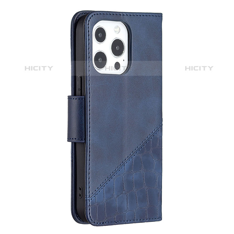 Custodia Portafoglio In Pelle Fantasia Modello Cover con Supporto L05 per Apple iPhone 15 Pro Blu