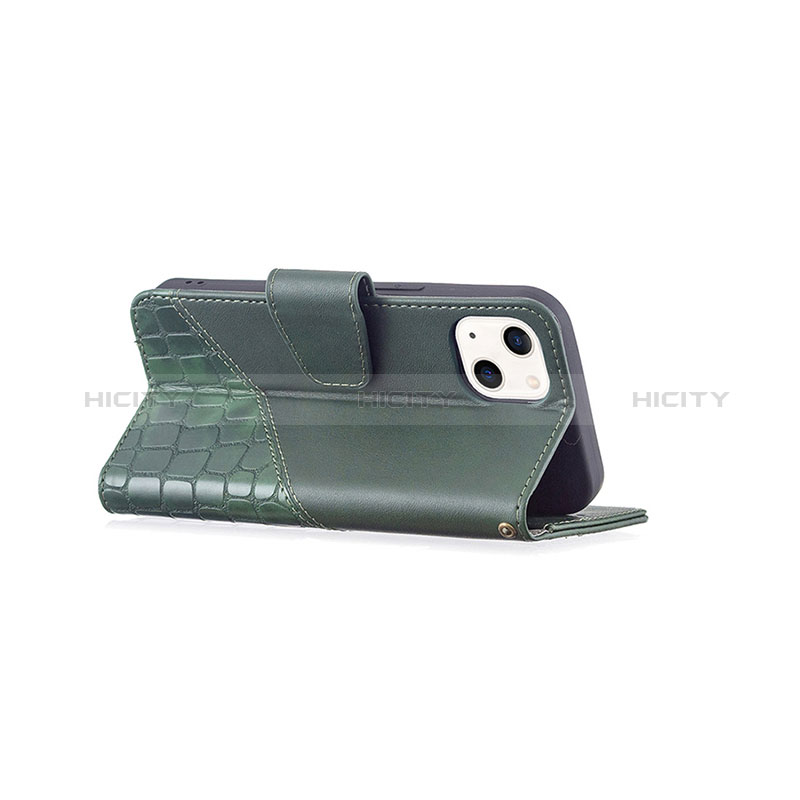 Custodia Portafoglio In Pelle Fantasia Modello Cover con Supporto L05 per Apple iPhone 15 Verde