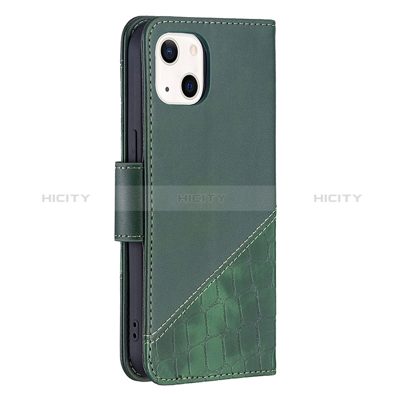 Custodia Portafoglio In Pelle Fantasia Modello Cover con Supporto L05 per Apple iPhone 15 Verde