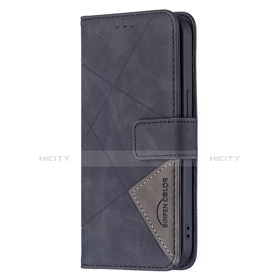 Custodia Portafoglio In Pelle Fantasia Modello Cover con Supporto L06 per Apple iPhone 14 Nero