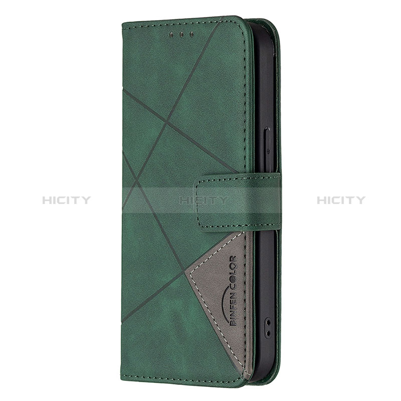 Custodia Portafoglio In Pelle Fantasia Modello Cover con Supporto L06 per Apple iPhone 14 Pro Verde