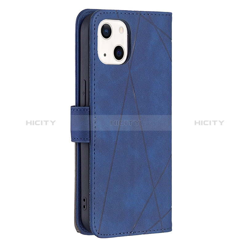 Custodia Portafoglio In Pelle Fantasia Modello Cover con Supporto L06 per Apple iPhone 15 Plus Blu