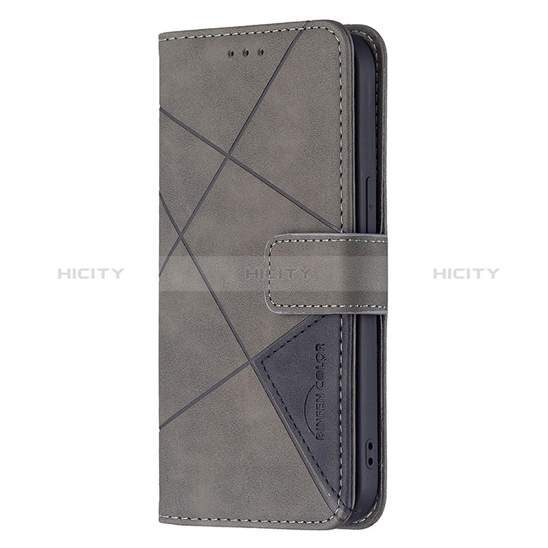 Custodia Portafoglio In Pelle Fantasia Modello Cover con Supporto L06 per Apple iPhone 15 Plus Grigio