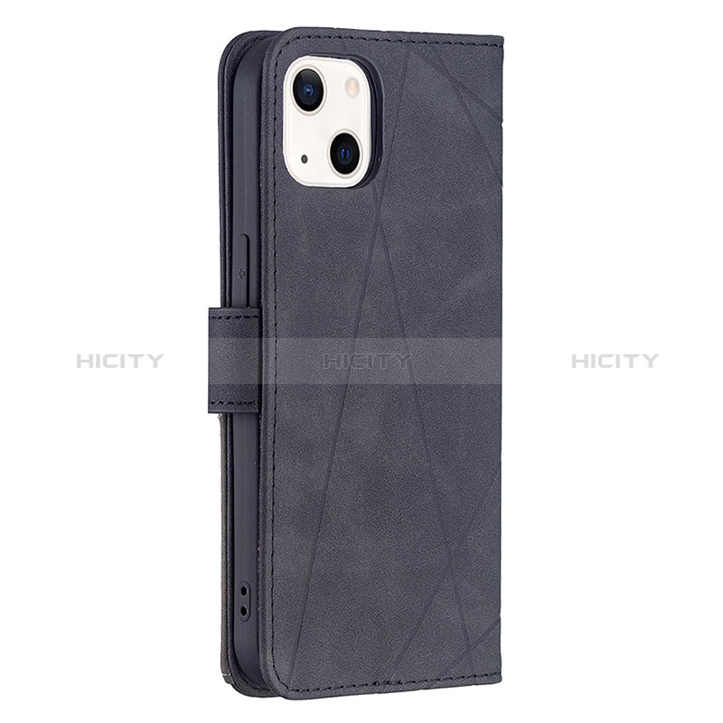 Custodia Portafoglio In Pelle Fantasia Modello Cover con Supporto L06 per Apple iPhone 15 Plus Nero