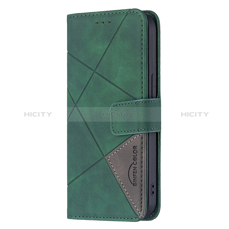 Custodia Portafoglio In Pelle Fantasia Modello Cover con Supporto L06 per Apple iPhone 15 Plus Verde