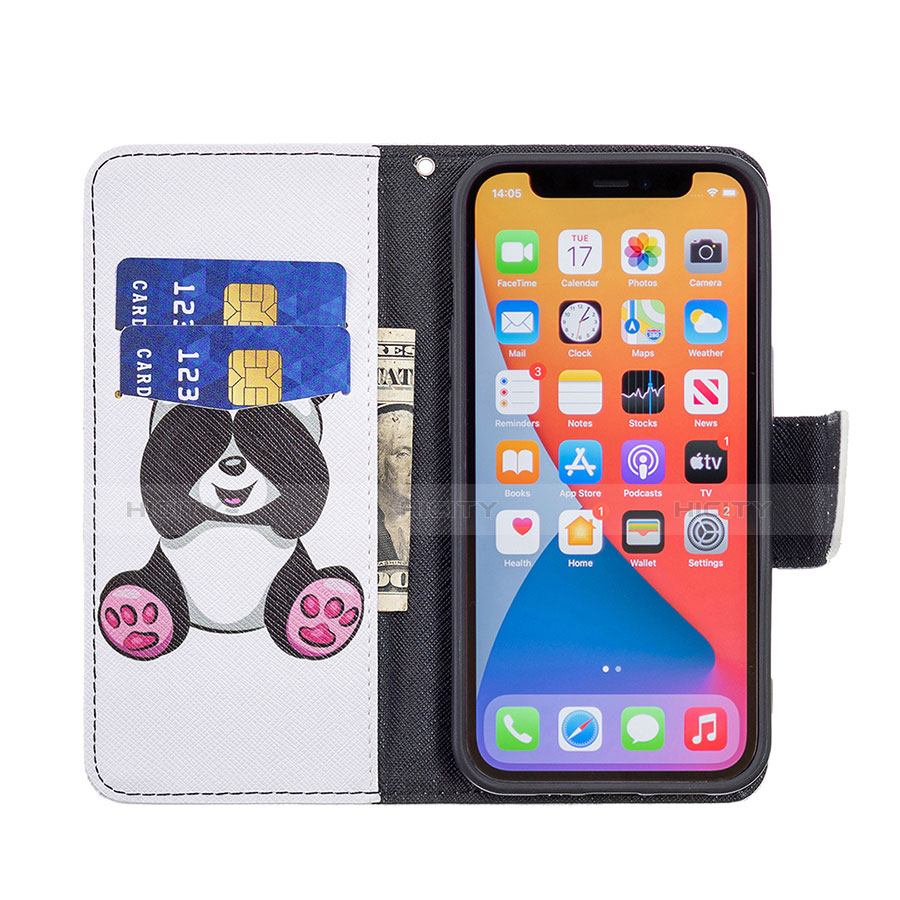 Custodia Portafoglio In Pelle Fantasia Modello Cover con Supporto L07 per Apple iPhone 13 Pro Bianco