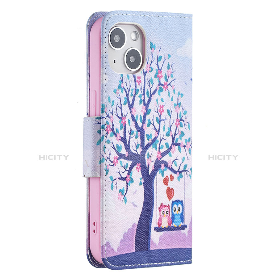 Custodia Portafoglio In Pelle Fantasia Modello Cover con Supporto L07 per Apple iPhone 14 Plus Multicolore