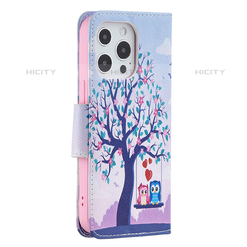 Custodia Portafoglio In Pelle Fantasia Modello Cover con Supporto L07 per Apple iPhone 15 Pro Max Multicolore