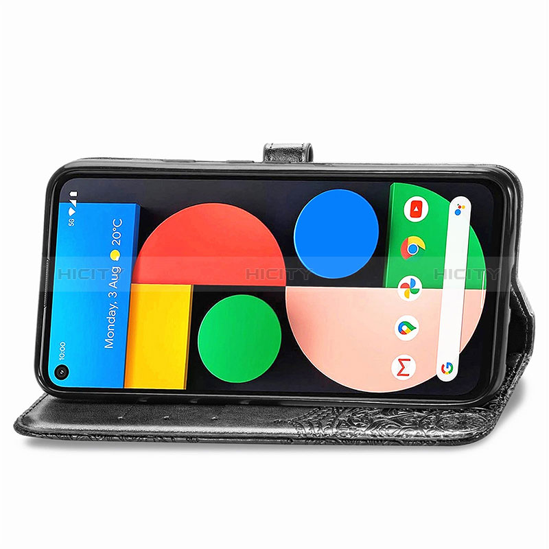 Custodia Portafoglio In Pelle Fantasia Modello Cover con Supporto per Google Pixel 5