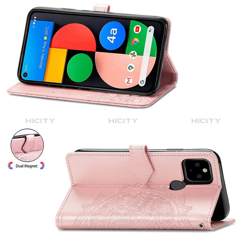 Custodia Portafoglio In Pelle Fantasia Modello Cover con Supporto per Google Pixel 5a 5G