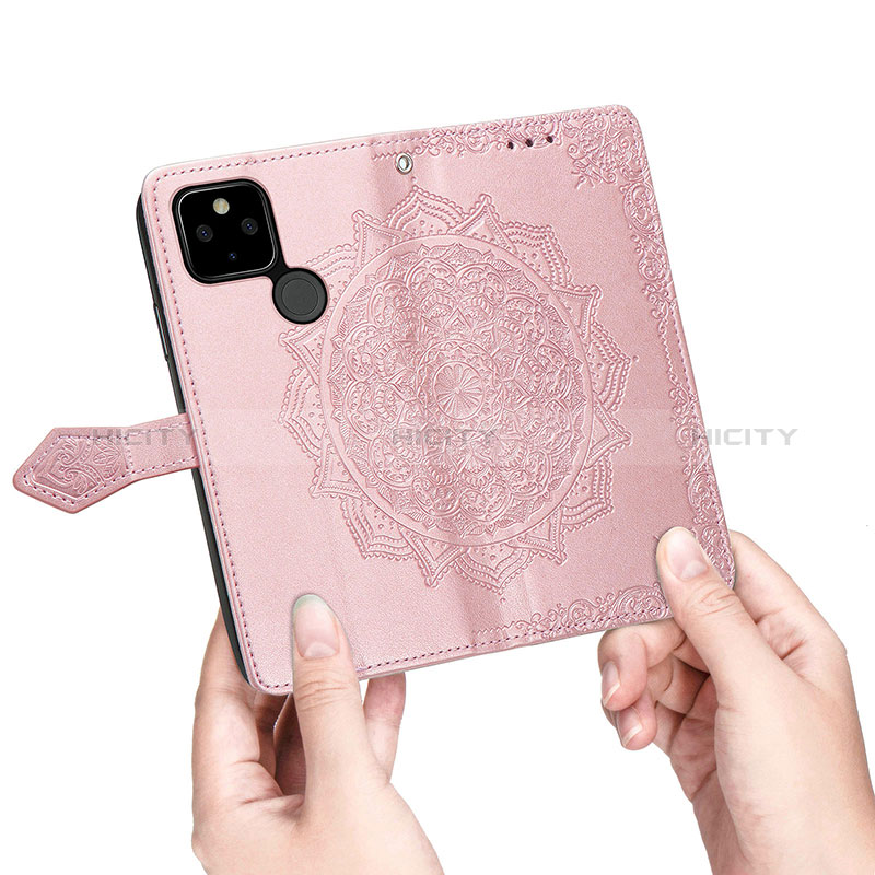 Custodia Portafoglio In Pelle Fantasia Modello Cover con Supporto per Google Pixel 5a 5G