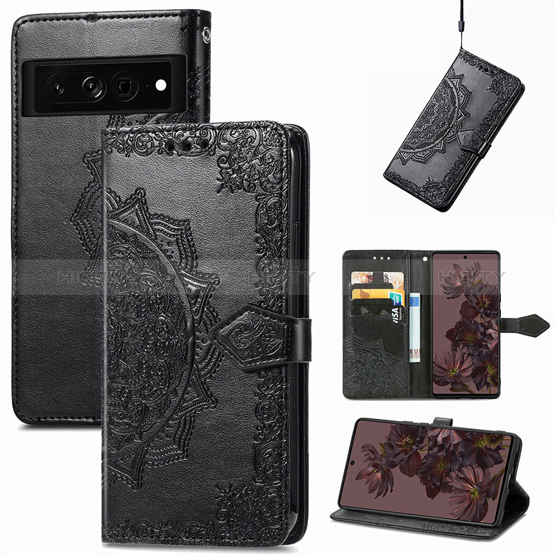 Custodia Portafoglio In Pelle Fantasia Modello Cover con Supporto per Google Pixel 7 Pro 5G