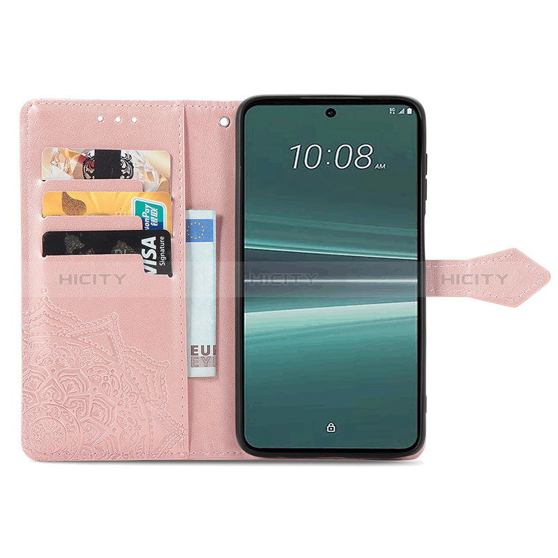 Custodia Portafoglio In Pelle Fantasia Modello Cover con Supporto per HTC U23 5G