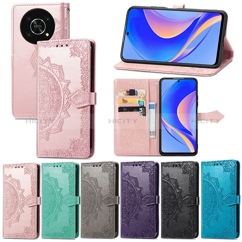 Custodia Portafoglio In Pelle Fantasia Modello Cover con Supporto per Huawei Enjoy 50 Pro