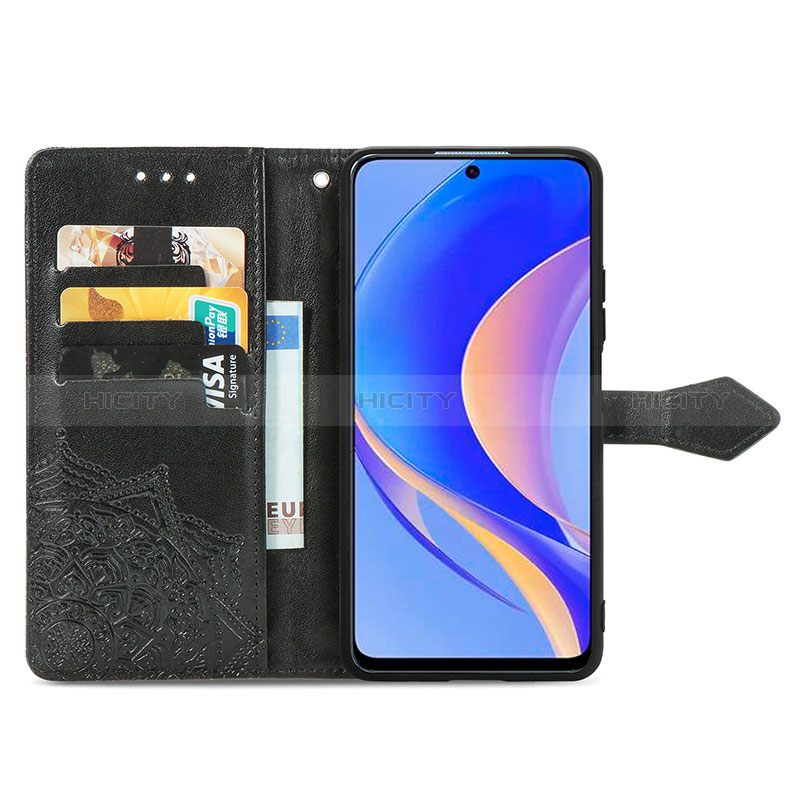 Custodia Portafoglio In Pelle Fantasia Modello Cover con Supporto per Huawei Enjoy 50 Pro