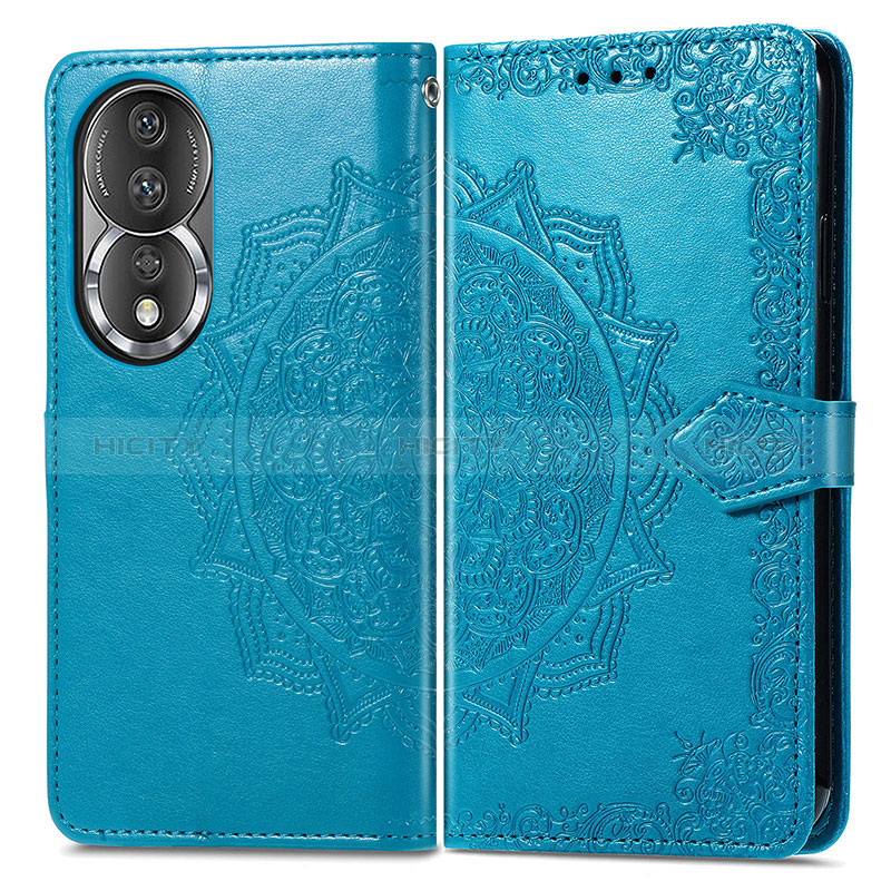 Custodia Portafoglio In Pelle Fantasia Modello Cover con Supporto per Huawei Honor 80 5G Blu