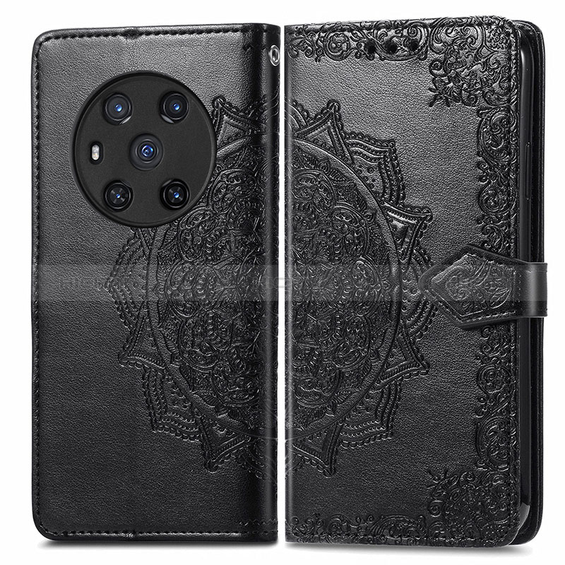 Custodia Portafoglio In Pelle Fantasia Modello Cover con Supporto per Huawei Honor Magic3 5G Nero