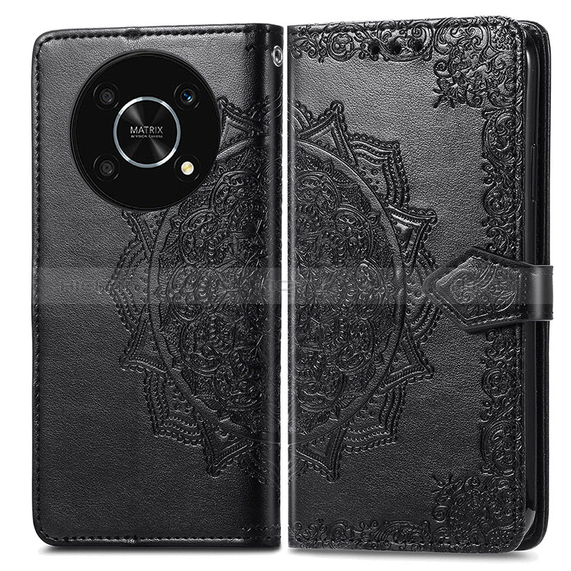 Custodia Portafoglio In Pelle Fantasia Modello Cover con Supporto per Huawei Honor Magic4 Lite 5G Nero