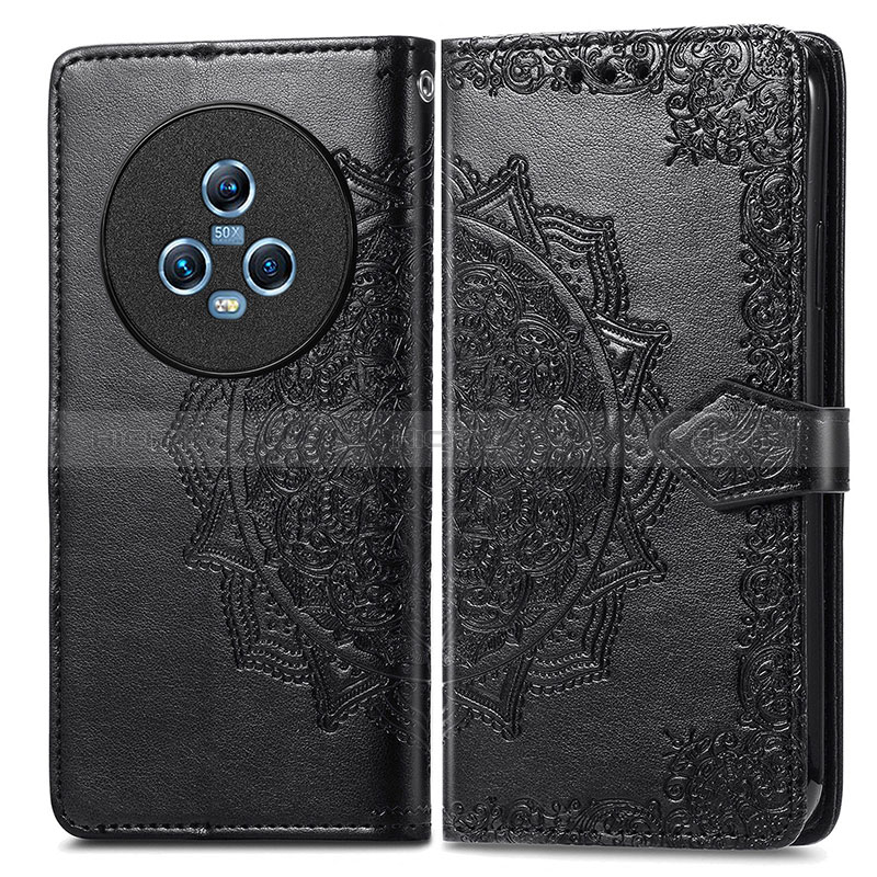 Custodia Portafoglio In Pelle Fantasia Modello Cover con Supporto per Huawei Honor Magic5 5G Nero