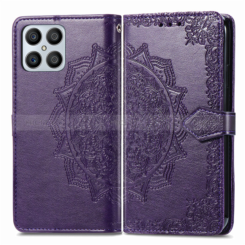 Custodia Portafoglio In Pelle Fantasia Modello Cover con Supporto per Huawei Honor X8 4G